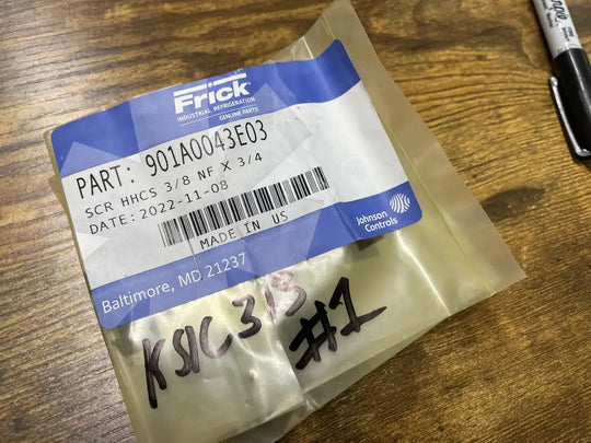 901A0043E03 Frick 3/8 NF x 3/4 HHCS Screw