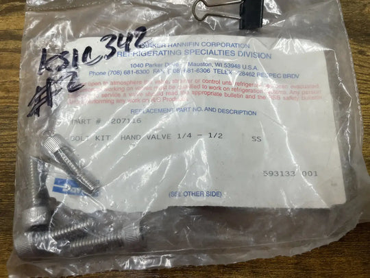 Parker RS 207116 Hand Valve Bolt Kit