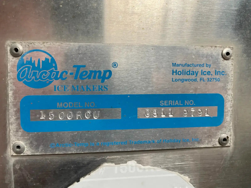 Artic-Temp Stainless Steel 1500RCU Plate Ice Maker (Halocarbon (Freon) Refrigeration, 5 Ton Day,Lightly Used)