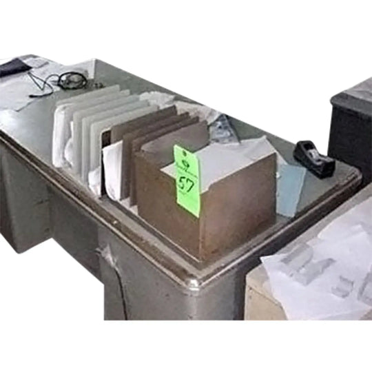 Desk, Work Bench And File Cabinets