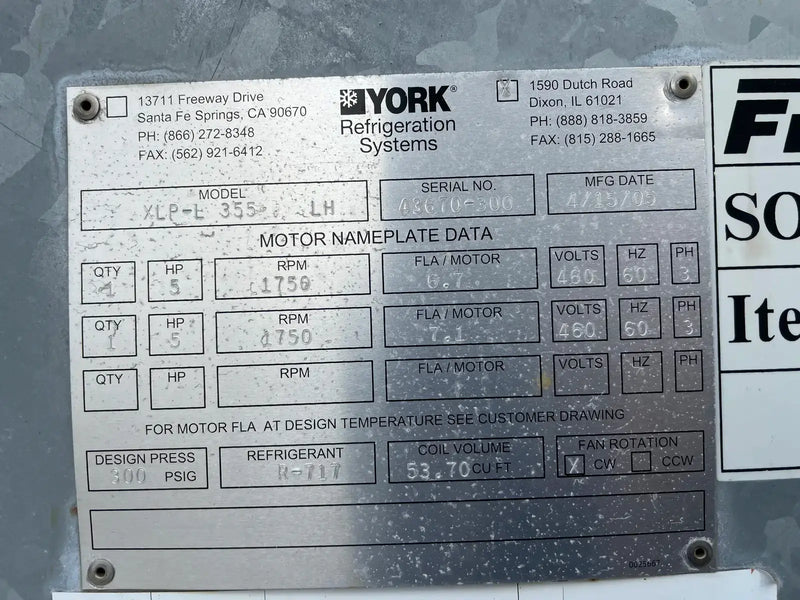 Frick XLP-L 355 LH Evaporative Condenser (355 Nominal Tons)