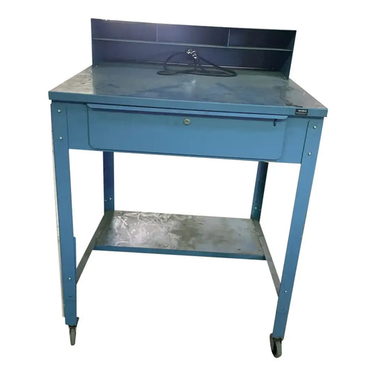Global Industrial Blue Sloped Shop Desk