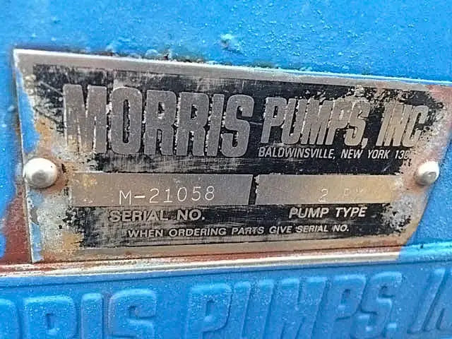 Morris 2RX Centrifugal Pump (15 HP, 250 GPM Max)