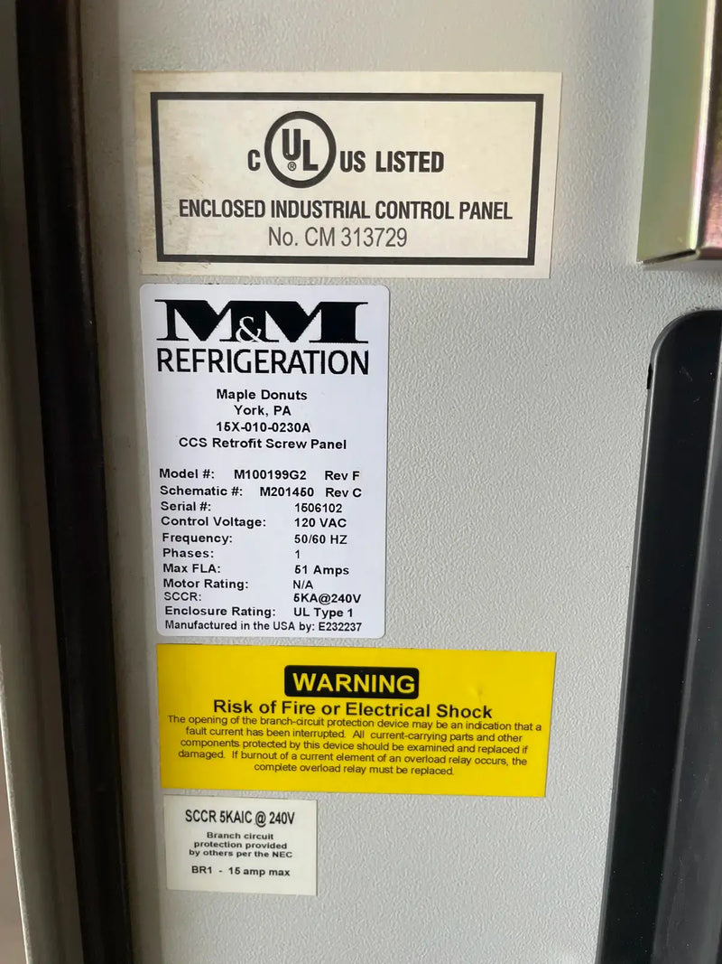Vilter VSS-751 Rotary Screw Compressor Package (377 HP 460 V, M&M Micro Control Panel)
