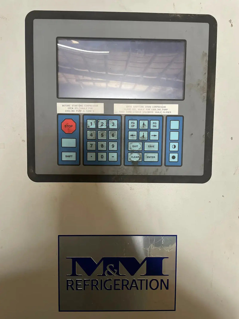 Paquete de compresor de tornillo rotativo Vilter VSS-601 (COMPRESOR DE TORNILLO FALTANTE, 250 HP, 460 V, panel de control micro M&amp;M)