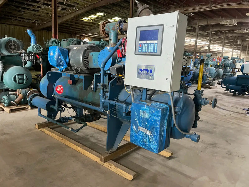 Paquete de compresor de tornillo rotativo Vilter VSS-601 (COMPRESOR DE TORNILLO FALTANTE, 250 HP, 460 V, panel de control micro M&amp;M)