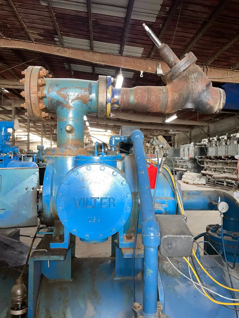 Paquete de compresor de tornillo rotativo Vilter VSS-601 (COMPRESOR DE TORNILLO FALTANTE, 250 HP, 460 V, panel de control micro M&amp;M)