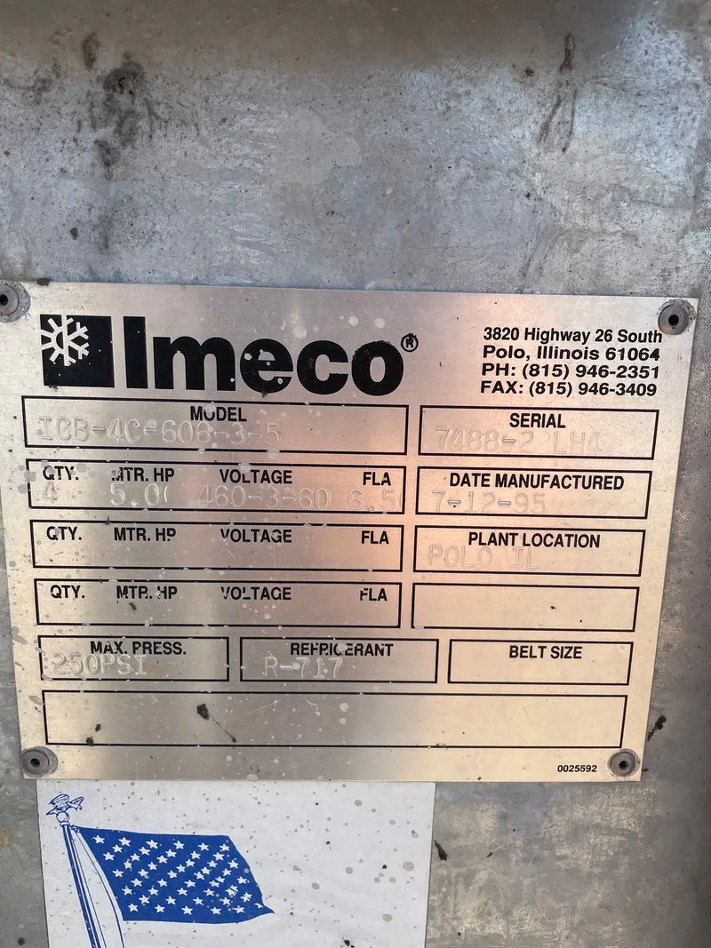Imeco ICB-4C-606-3-5 Ammonia Evaporator Coil- 22.84 TR, 4 Fans (Low Temperature)