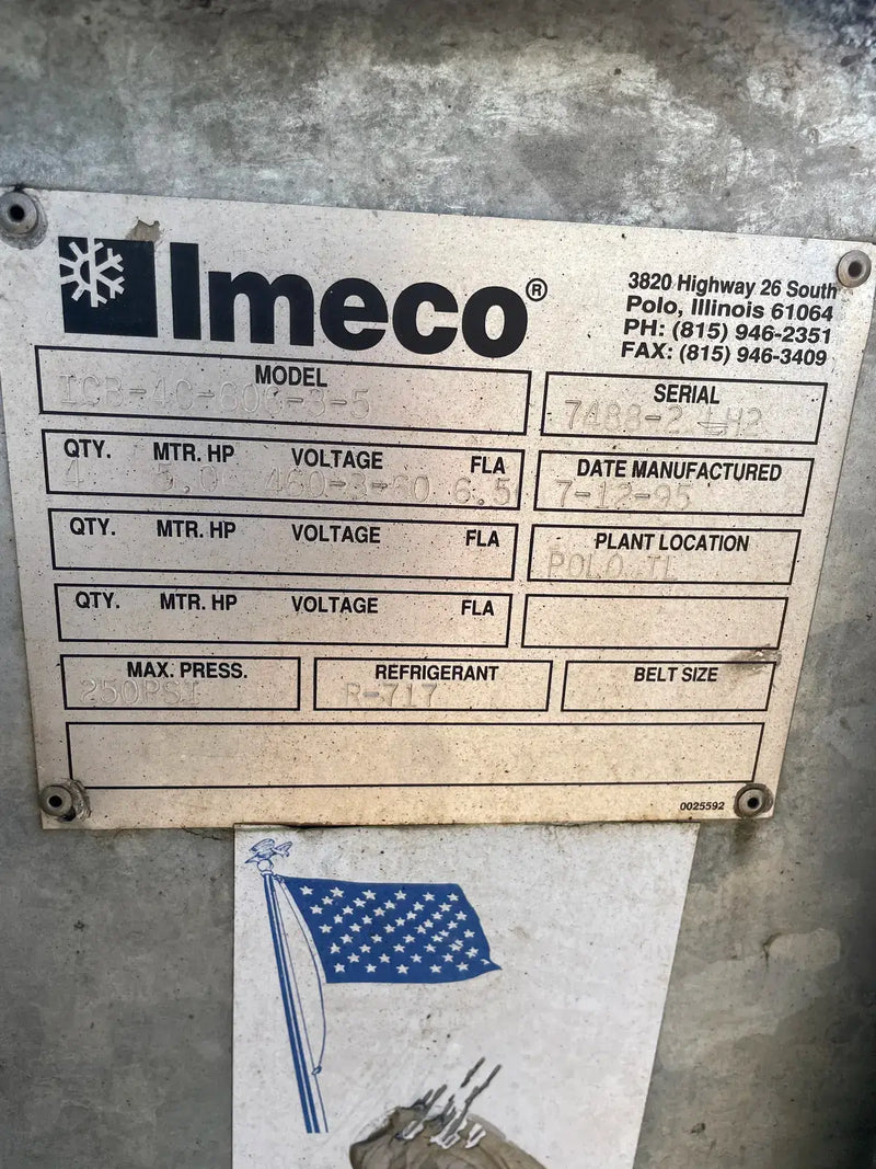 Imeco ICB-4C-606-3-5 Ammonia Evaporator Coil- 22.84 TR, 4 Fans (Low Temperature)