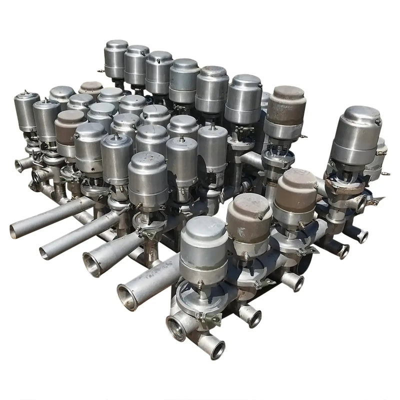 Grupo de válvulas neumáticas Tri-Flo de acero inoxidable