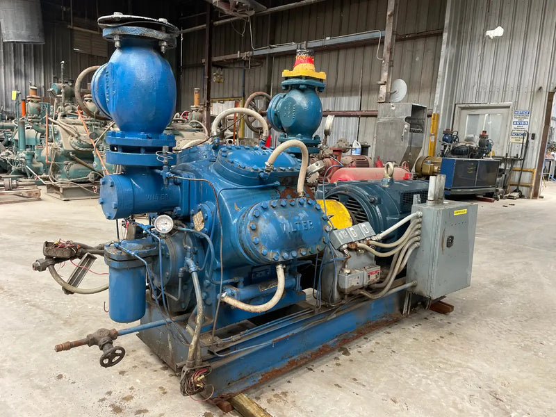 Vilter 458 8-Cylinder Reciprocating Compressor Package (150 HP 230/460 V, Direct Drive Driven)