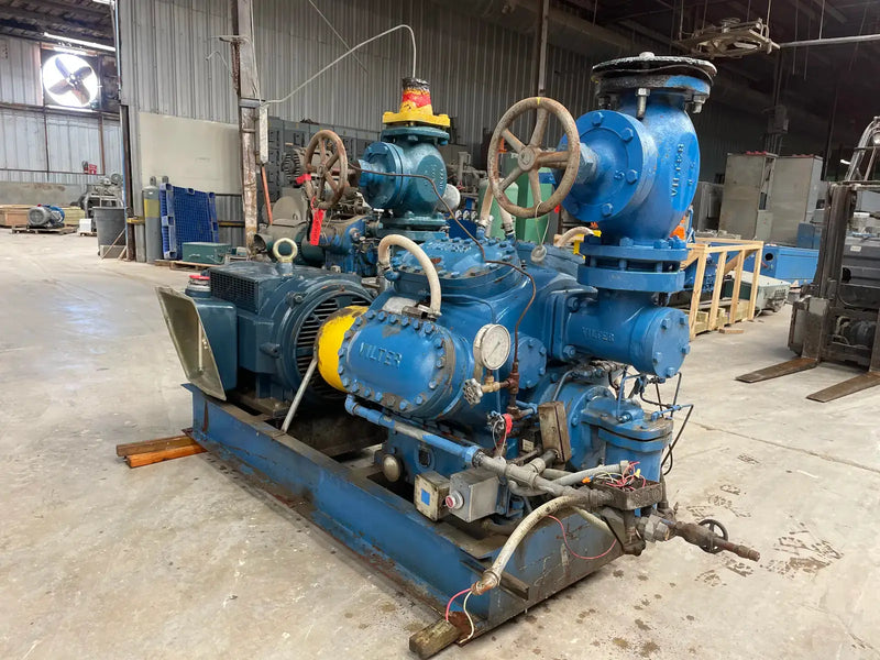 Vilter 458 8-Cylinder Reciprocating Compressor Package (150 HP 230/460 V, Direct Drive Driven)
