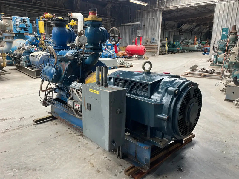 Vilter 458 8-Cylinder Reciprocating Compressor Package (150 HP 230/460 V, Direct Drive Driven)