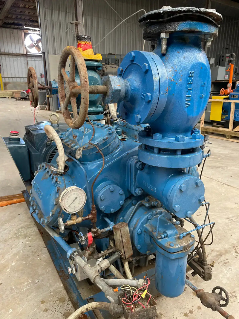 Vilter 458 8-Cylinder Reciprocating Compressor Package (150 HP 230/460 V, Direct Drive Driven)
