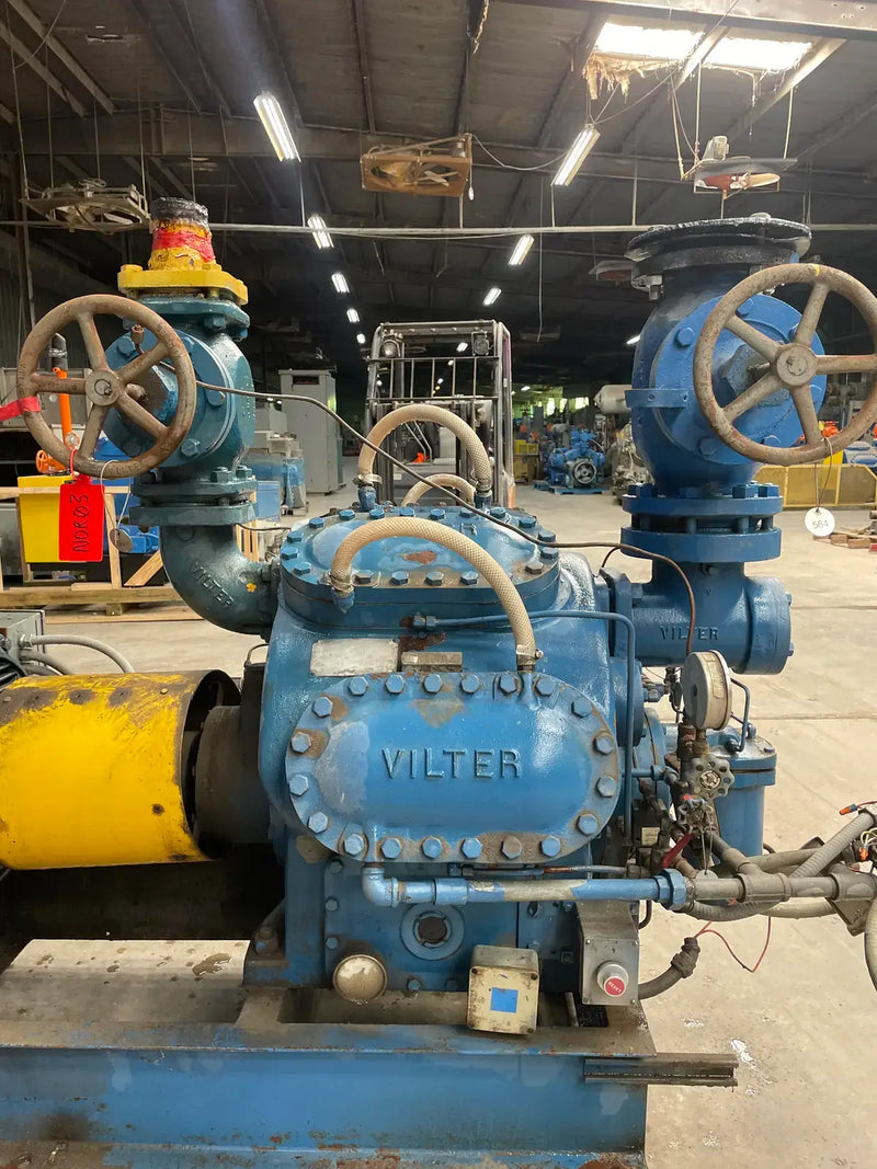 Vilter 458 8-Cylinder Reciprocating Compressor Package (150 HP 230/460 V, Direct Drive Driven)