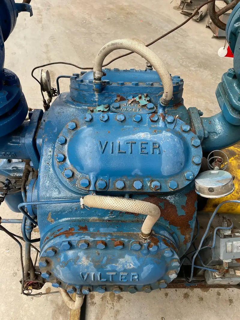 Vilter 458 8-Cylinder Reciprocating Compressor Package (150 HP 230/460 V, Direct Drive Driven)