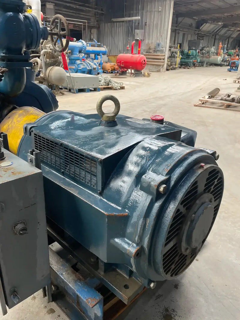 Vilter 458 8-Cylinder Reciprocating Compressor Package (150 HP 230/460 V, Direct Drive Driven)