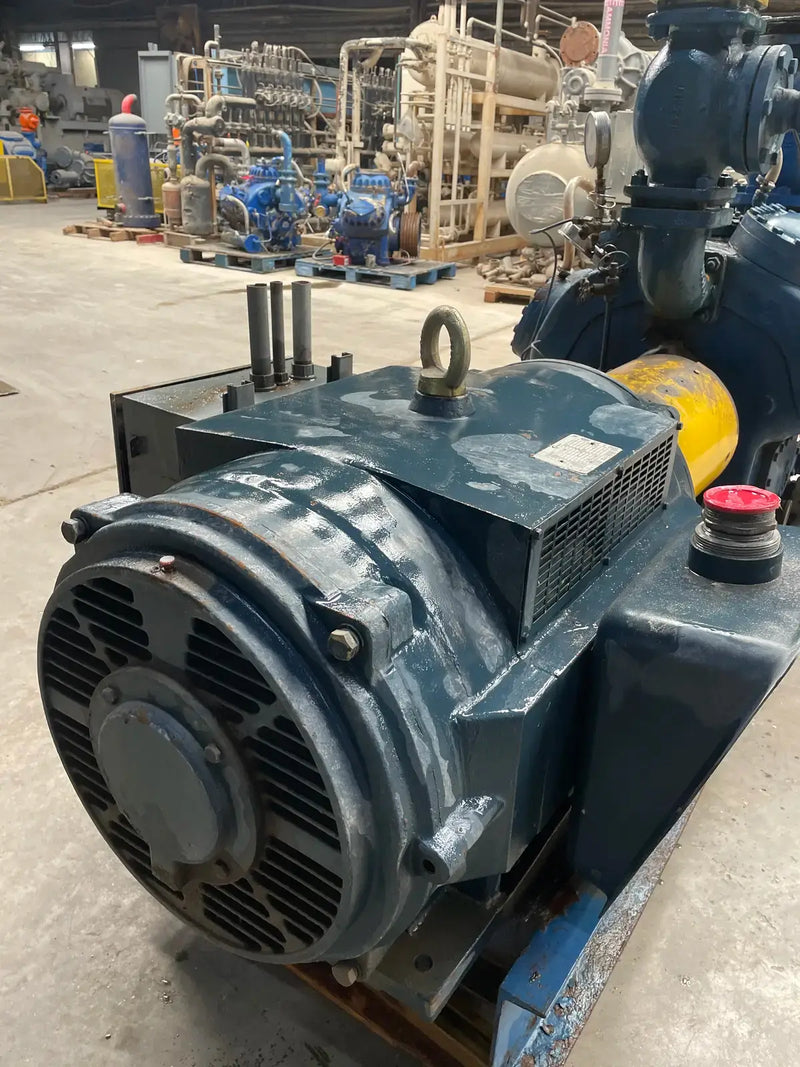 Vilter 458 8-Cylinder Reciprocating Compressor Package (150 HP 230/460 V, Direct Drive Driven)