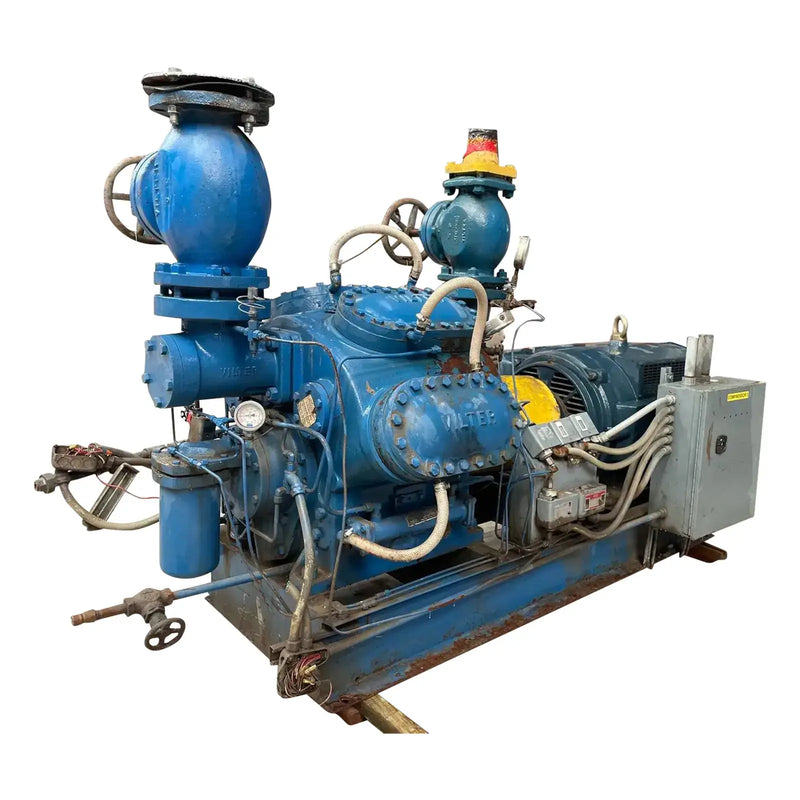 Vilter 458 8-Cylinder Reciprocating Compressor Package (150 HP 230/460 V, Direct Drive Driven)