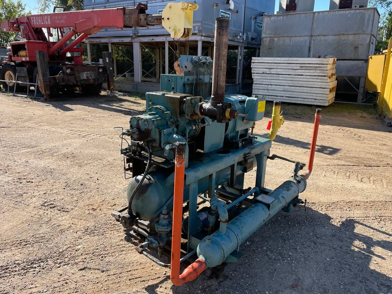 Paquete de compresor de tornillo rotativo Frick RXB19 (Frick XJS95L, 50 HP 240/480 V, panel de control micro Frick RXB Plus)