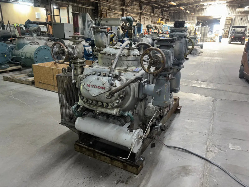 Mycom N62B 8-Cylinder Reciprocating Compressor Package (100 HP 230/460 V, Belt Driven)