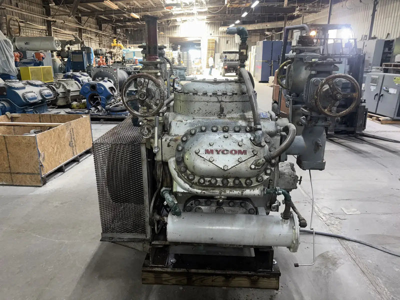 Mycom N62B 8-Cylinder Reciprocating Compressor Package (100 HP 230/460 V, Belt Driven)