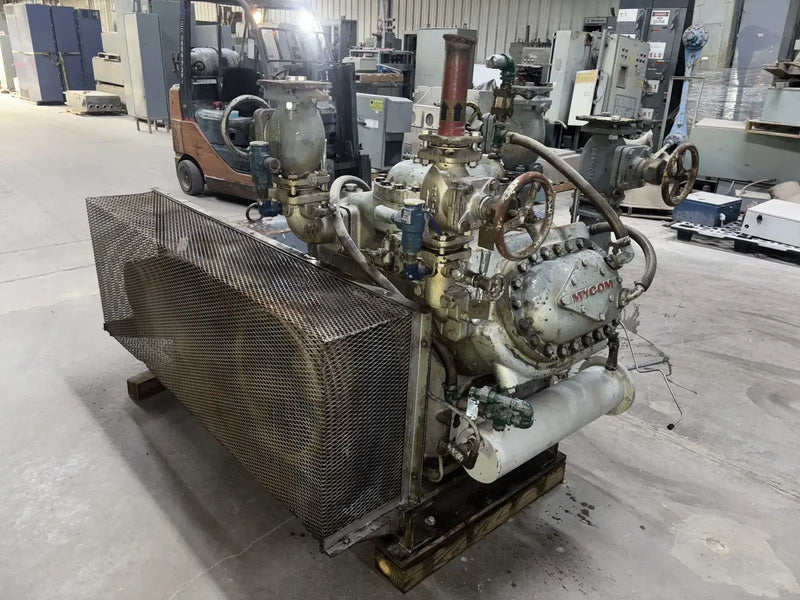 Mycom N62B 8-Cylinder Reciprocating Compressor Package (100 HP 230/460 V, Belt Driven)