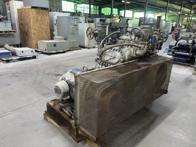 Mycom N62B 8-Cylinder Reciprocating Compressor Package (100 HP 230/460 V, Belt Driven)