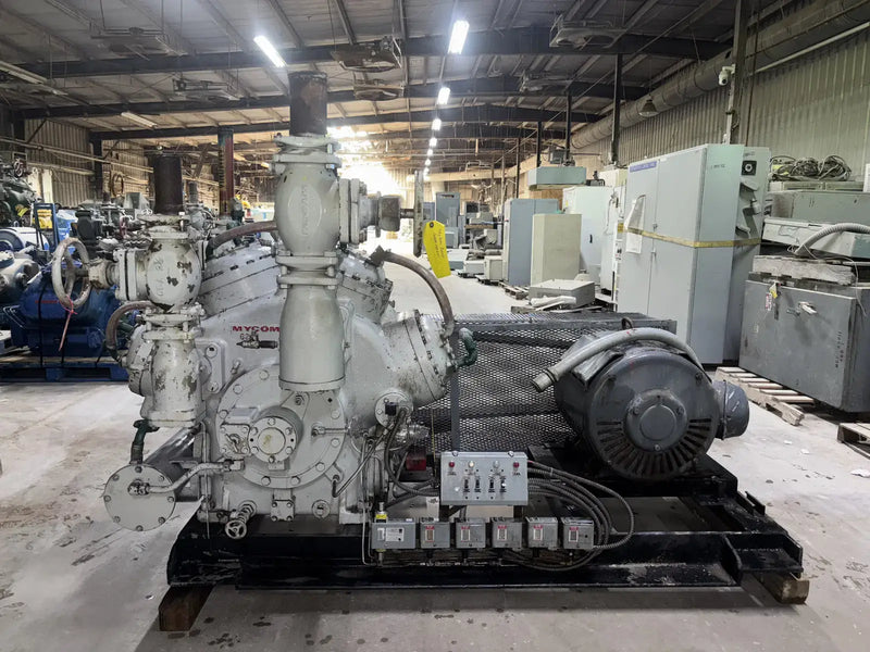 Mycom N62B 8-Cylinder Reciprocating Compressor Package (100 HP 230/460 V, Belt Driven)