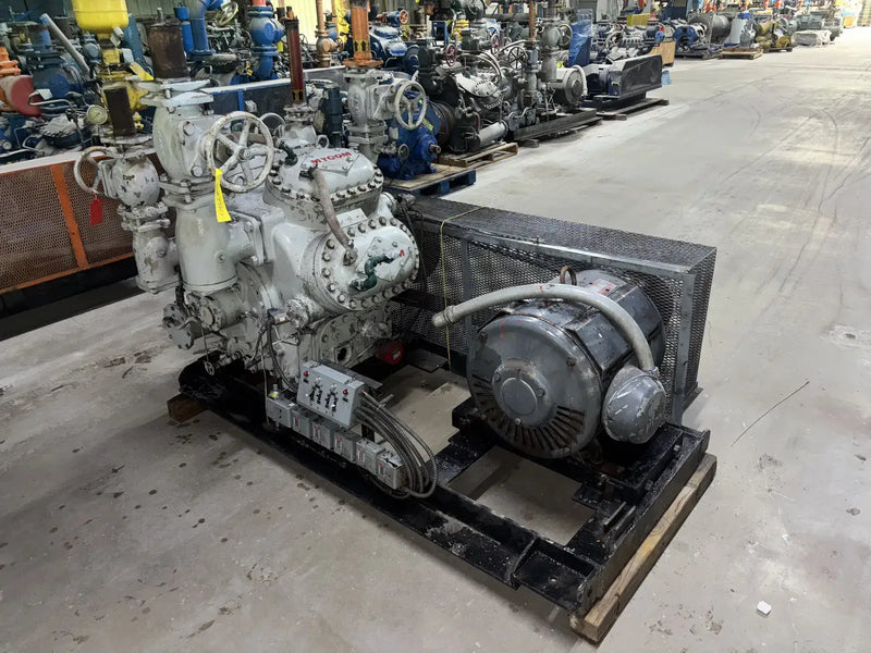 Mycom N62B 8-Cylinder Reciprocating Compressor Package (100 HP 230/460 V, Belt Driven)