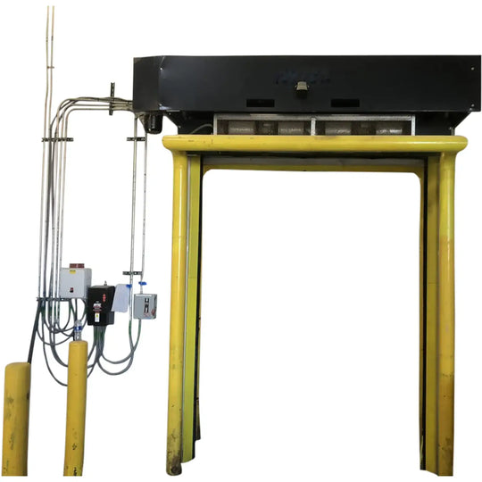 Puerta elevada Rytec Turbo-Seal con cortina de aire Berner