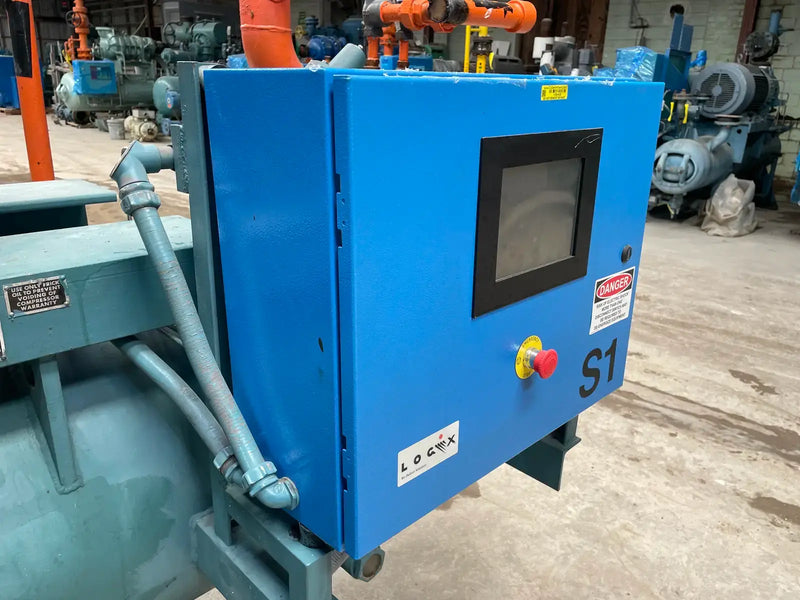 Paquete de compresor de tornillo rotativo Frick RWB-II-100B (Frick TDSH193S, 75 HP 230/460 V, panel de control Logix UL)