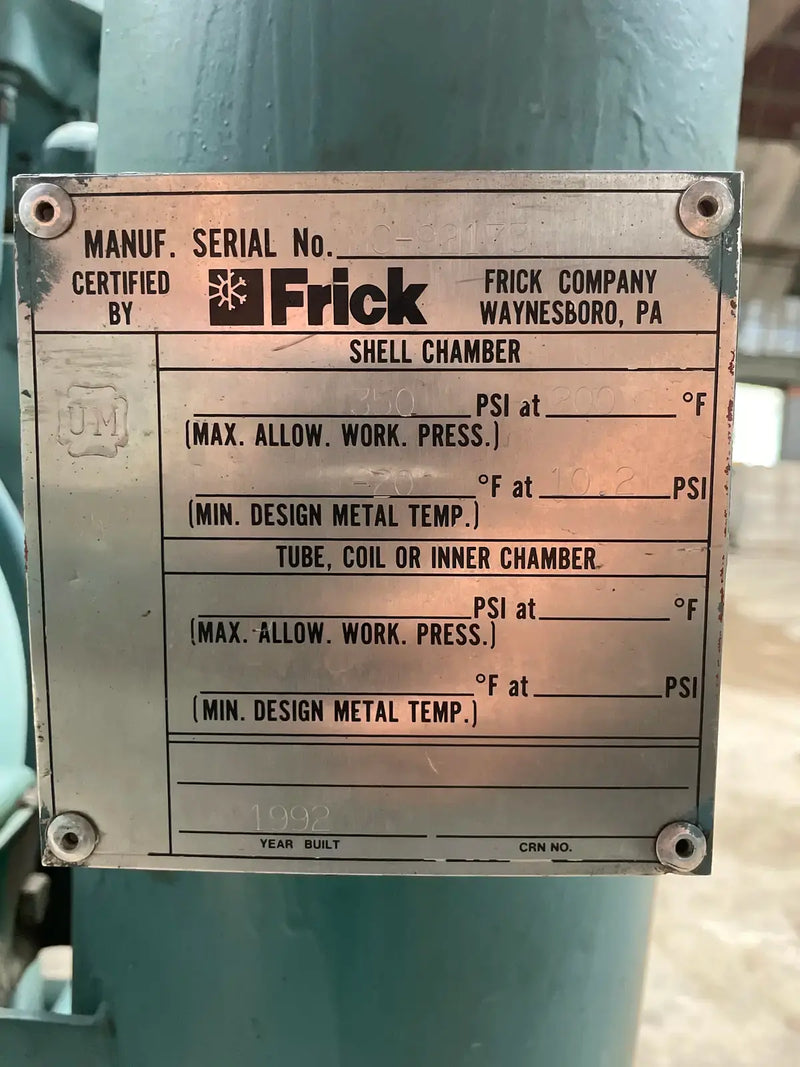 Paquete de compresor de tornillo rotativo Frick RWB-II-100B (Frick TDSH193S, 75 HP 230/460 V, panel de control Logix UL)