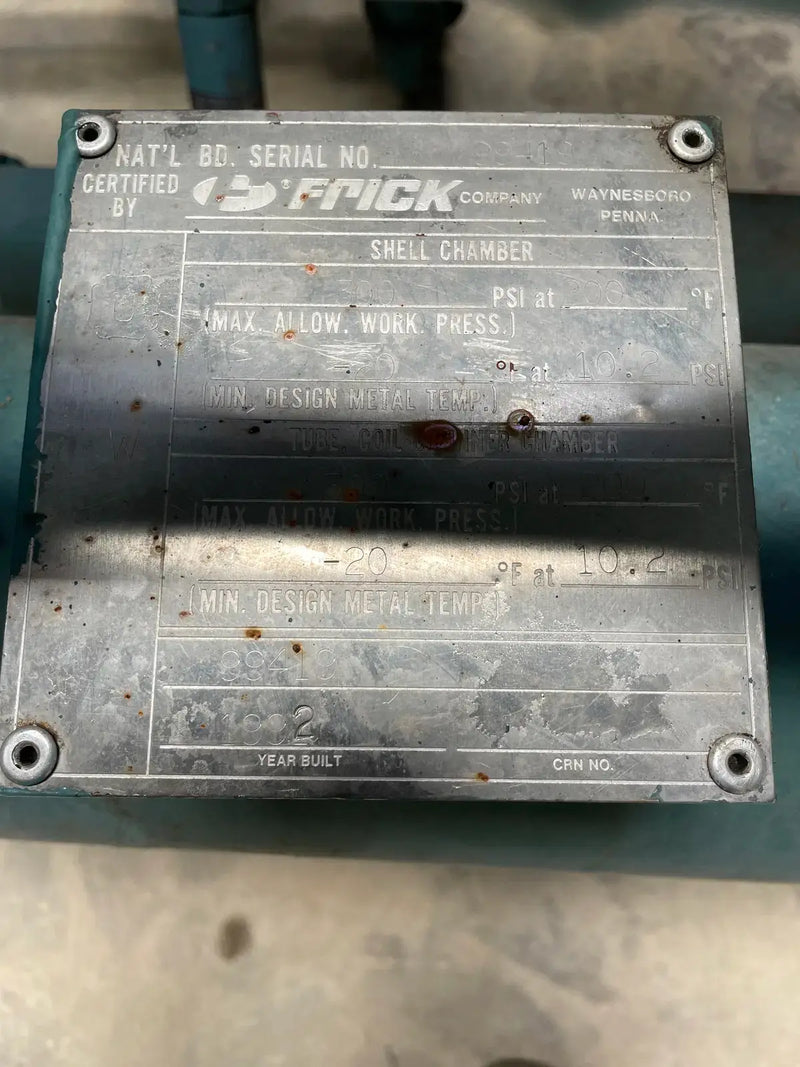 Paquete de compresor de tornillo rotativo Frick RWB-II-100B (Frick TDSH193S, 75 HP 230/460 V, panel de control Logix UL)