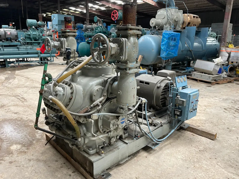 Mycom UN6WB 6-Cylinder Reciprocating Compressor Package (100 HP 230/460 V, Belt Driven)