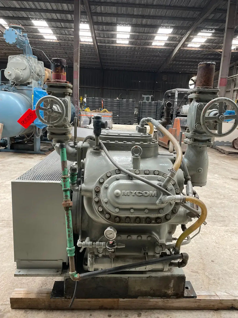 Mycom UN6WB 6-Cylinder Reciprocating Compressor Package (100 HP 230/460 V, Belt Driven)