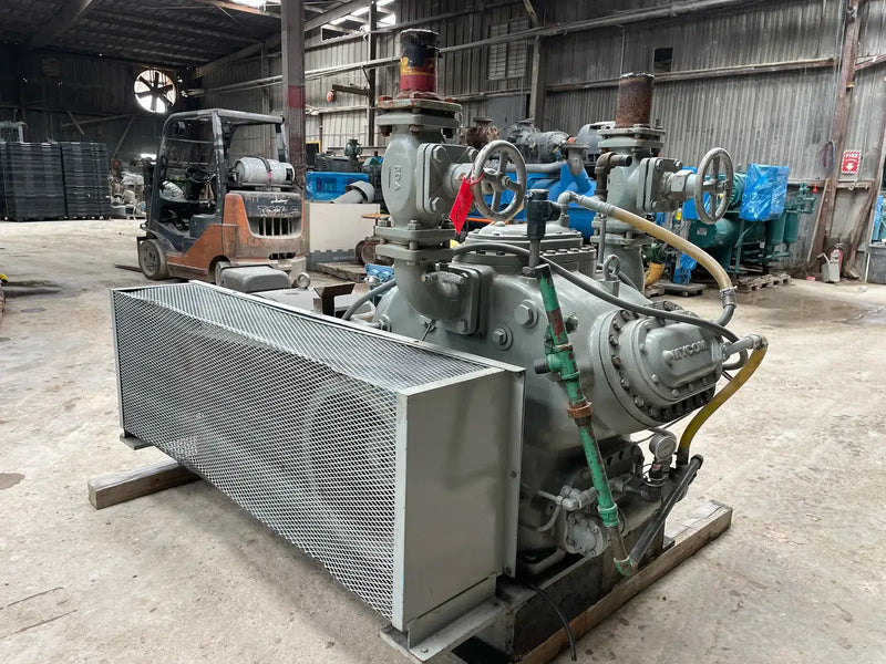 Mycom UN6WB 6-Cylinder Reciprocating Compressor Package (100 HP 230/460 V, Belt Driven)