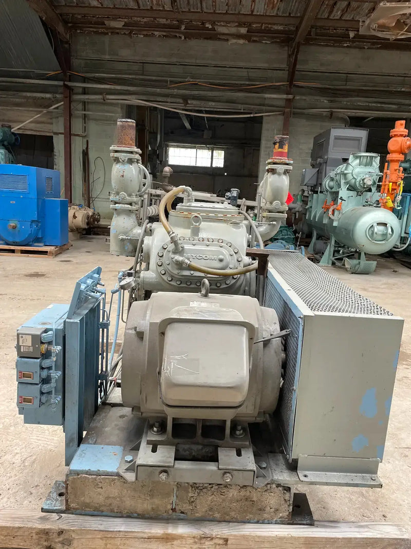 Mycom UN6WB 6-Cylinder Reciprocating Compressor Package (100 HP 230/460 V, Belt Driven)