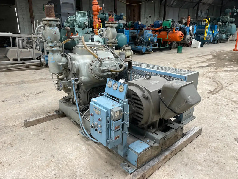 Mycom UN6WB 6-Cylinder Reciprocating Compressor Package (100 HP 230/460 V, Belt Driven)