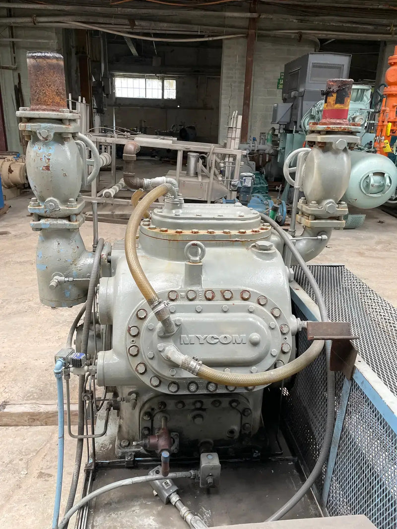 Mycom UN6WB 6-Cylinder Reciprocating Compressor Package (100 HP 230/460 V, Belt Driven)