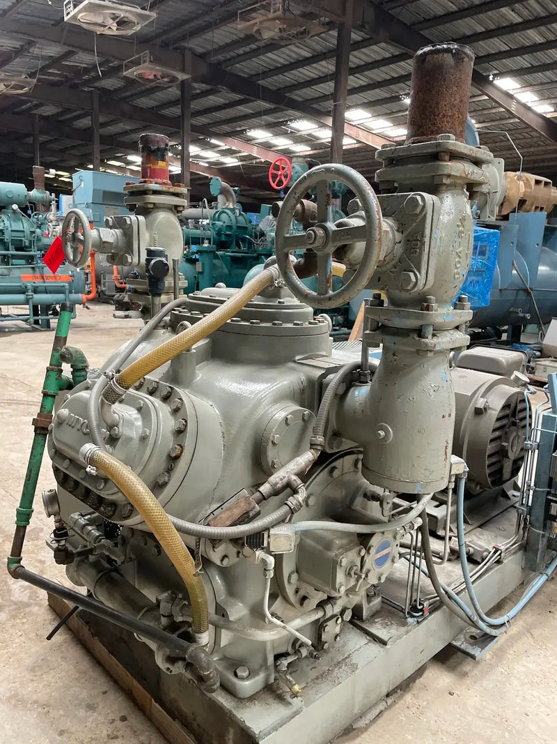 Mycom UN6WB 6-Cylinder Reciprocating Compressor Package (100 HP 230/460 V, Belt Driven)