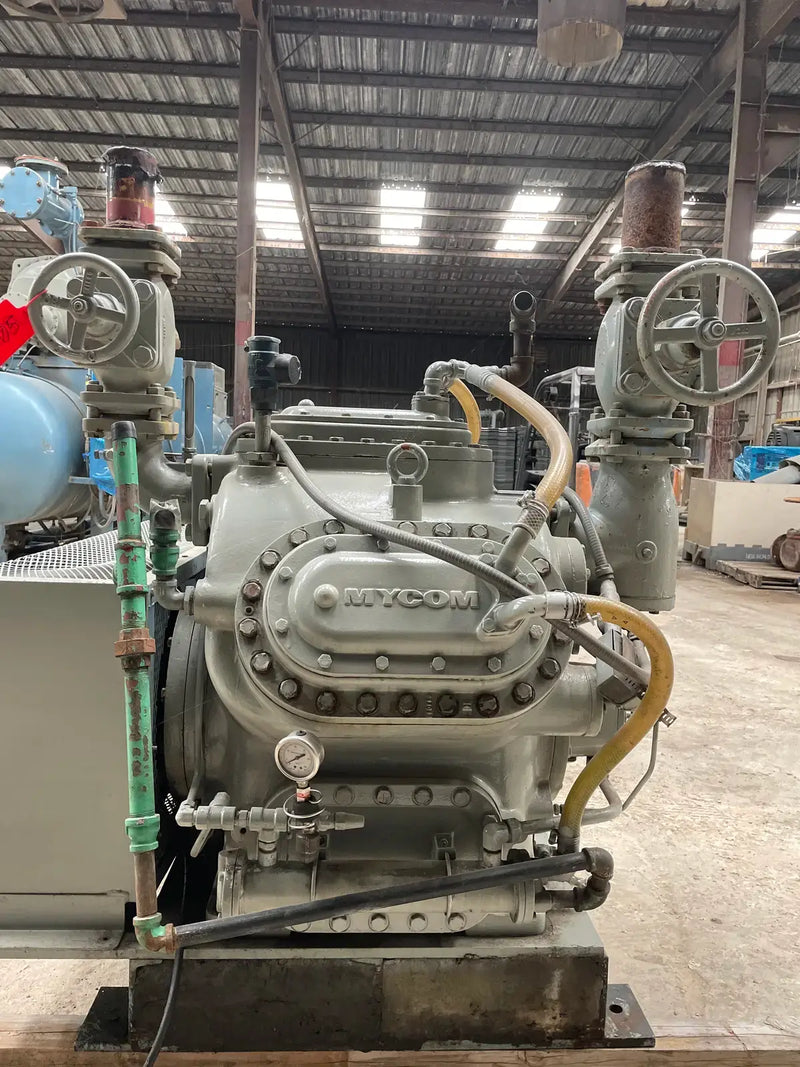 Mycom UN6WB 6-Cylinder Reciprocating Compressor Package (100 HP 230/460 V, Belt Driven)