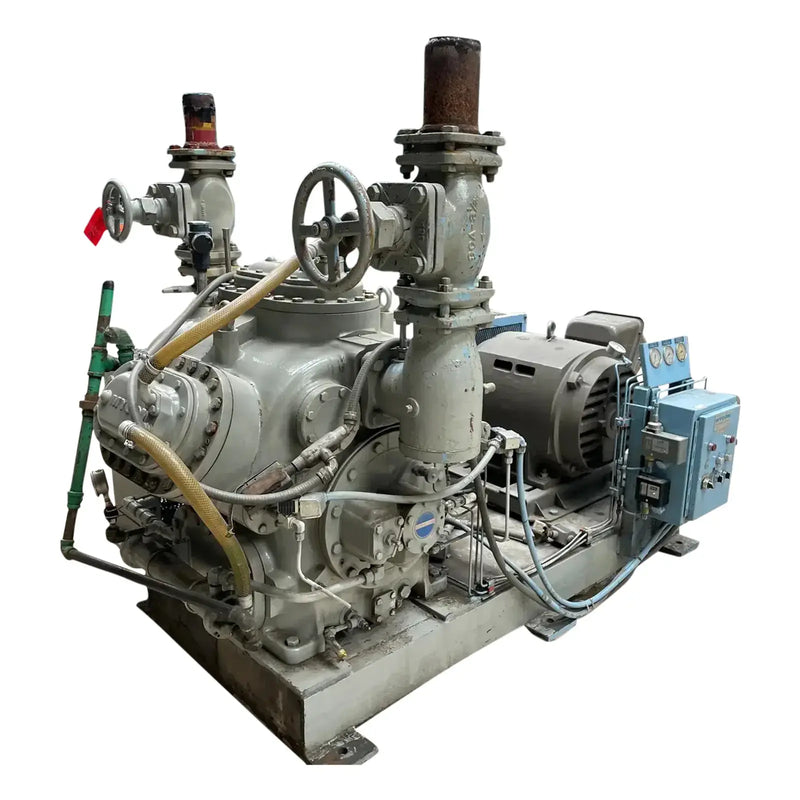 Mycom UN6WB 6-Cylinder Reciprocating Compressor Package (100 HP 230/460 V, Belt Driven)