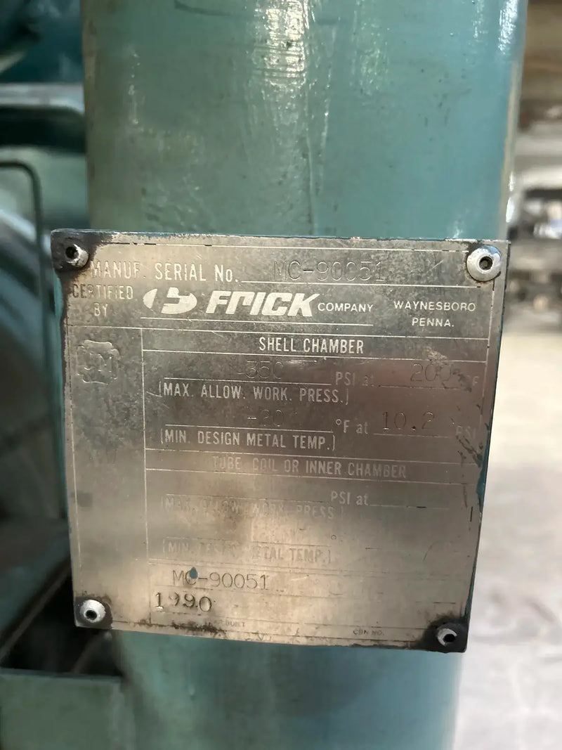 Paquete de compresor de tornillo rotativo Frick RWB-II-177H (Frick TDSH233S, 400 HP 460 V, panel de control micro Frick RWB-II Plus)