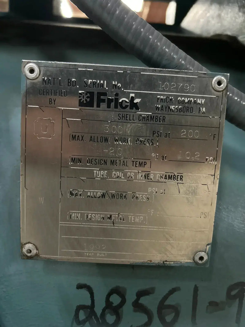 Paquete de compresor de tornillo rotativo Frick RWB-II-222E (Frick TDSH233L, 400 HP 460 V, panel de control micro Frick RWB-II)