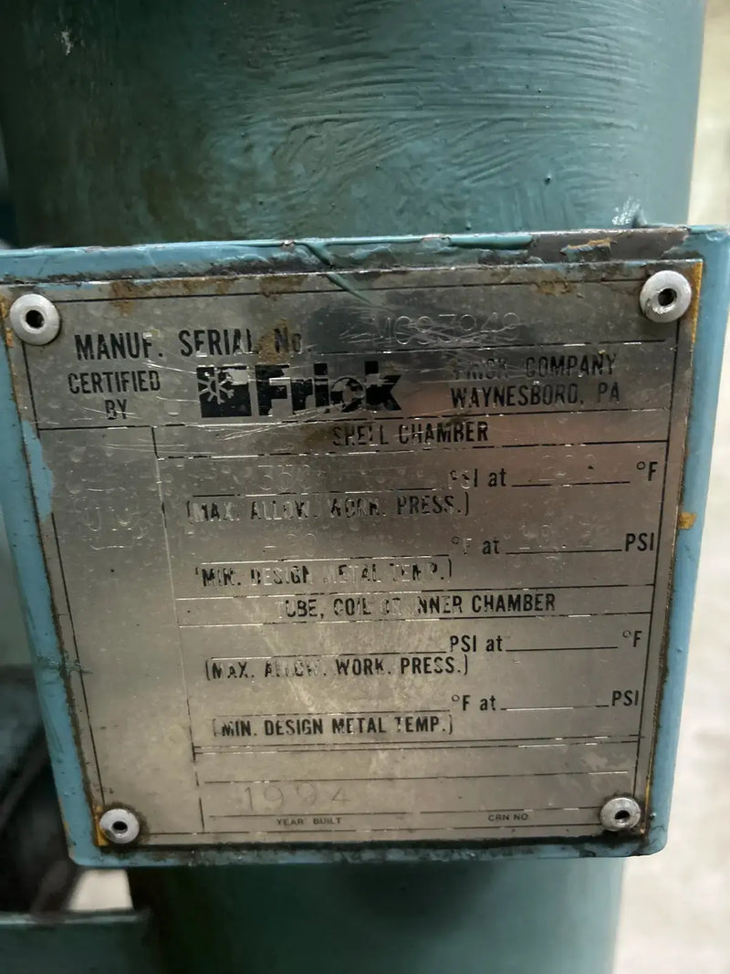 Paquete de compresor de tornillo rotativo Frick RWB-II-222E (Frick TDSH233L, 400 HP 460 V, panel de control micro Frick RWB-II)