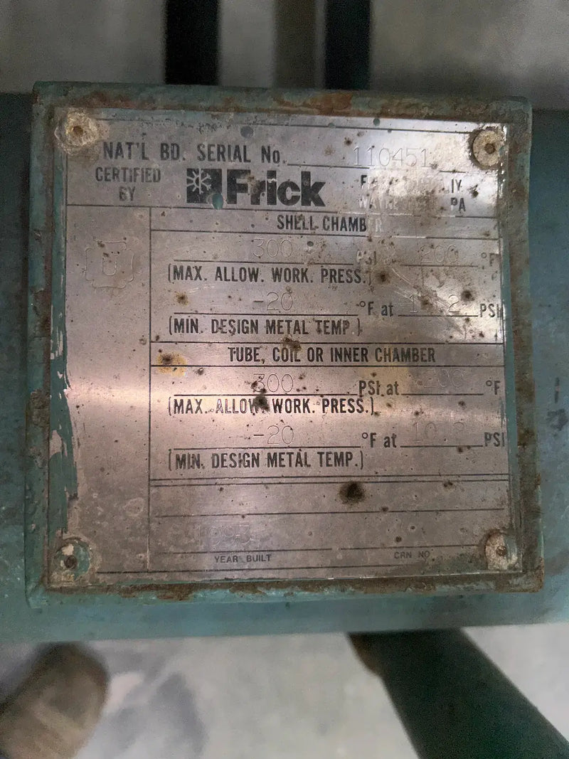 Paquete de compresor de tornillo rotativo Frick RWB-II-222E (Frick TDSH233L, 400 HP 460 V, panel de control micro Frick RWB-II)