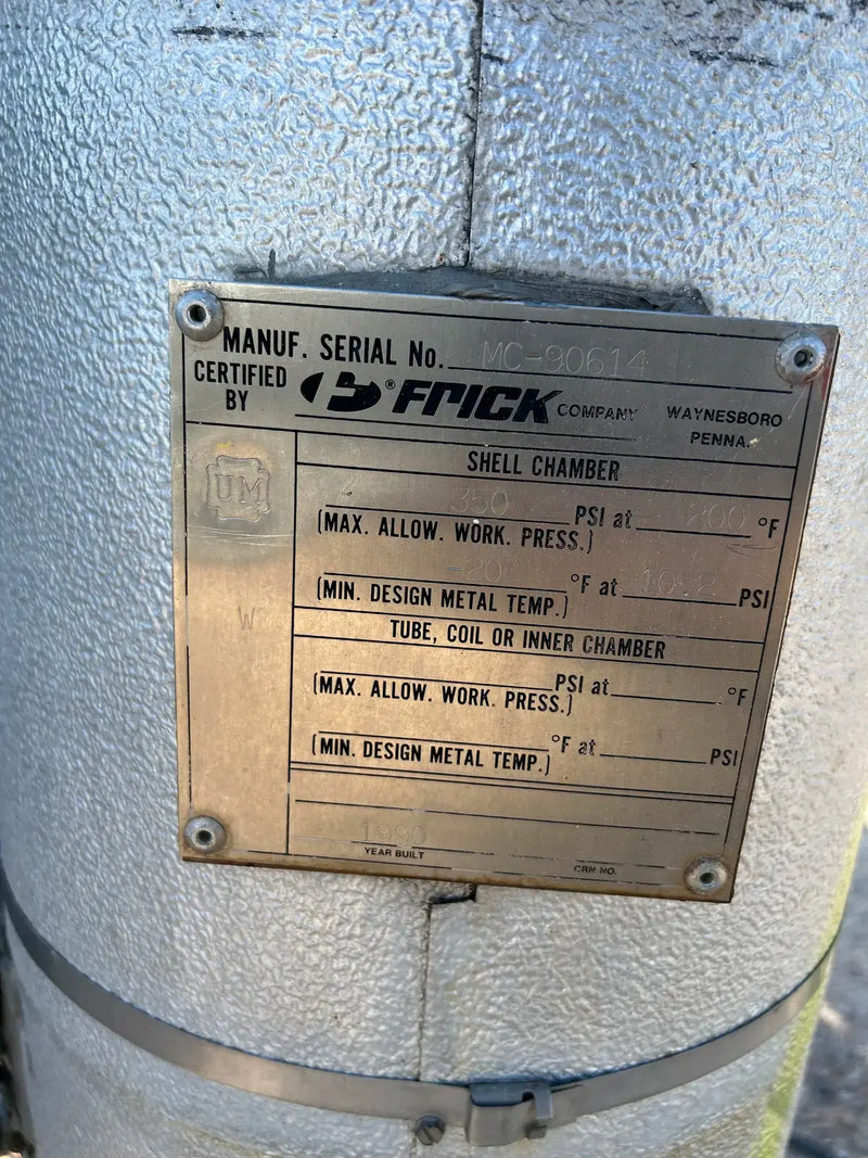Frick RWB-II-177 Rotary Screw Compressor Package (Frick TDSH233S, 200 HP 4000 V)