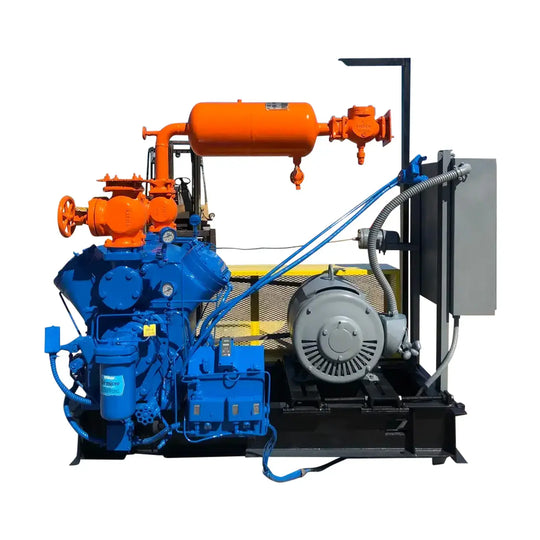 Paquete de compresor alternativo Vilter 454 de 4 cilindros (A11K454, 75 HP 460 V, accionado por correa)