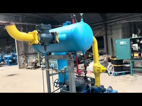 Vilter AK458XL-RC 8-Cylinder Reciprocating Compressor Package (150 HP 460 V, Belt Driven)